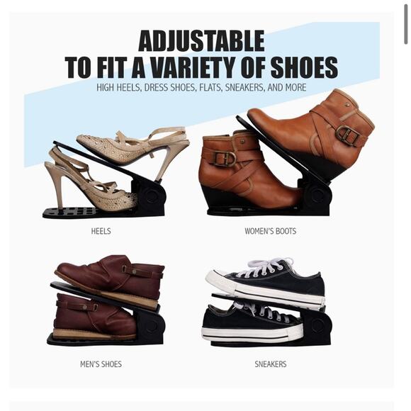 Shoe Slots Adjustable Shoe Organizer, 18 Piece - Picture 8 of 9